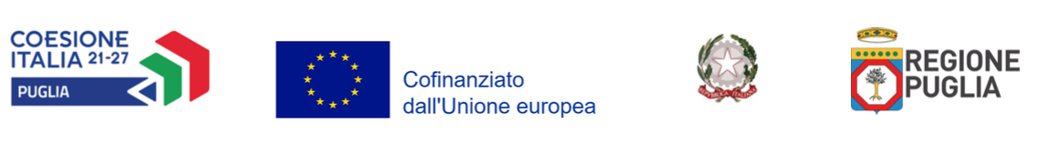 Coesione Italia 21-27 Puglia – Cofinanziato dall'Unione europea – Repubblica Italiana – Regione Puglia